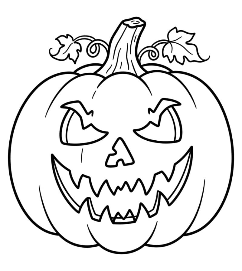 Grundlæggende Halloween græskar Tegninger til Farvelægning