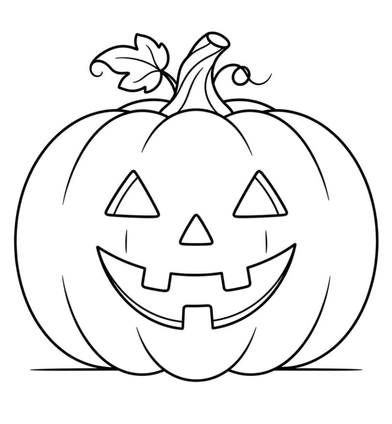 Halloween græskaromrids Tegninger til Farvelægning