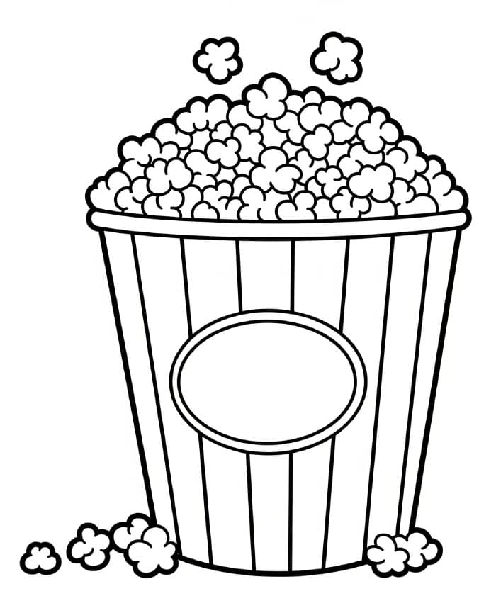 Hård popcorn Tegninger til Farvelægning
