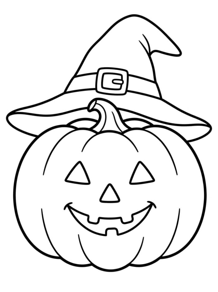 Heksehat Halloween græskar Tegninger til Farvelægning