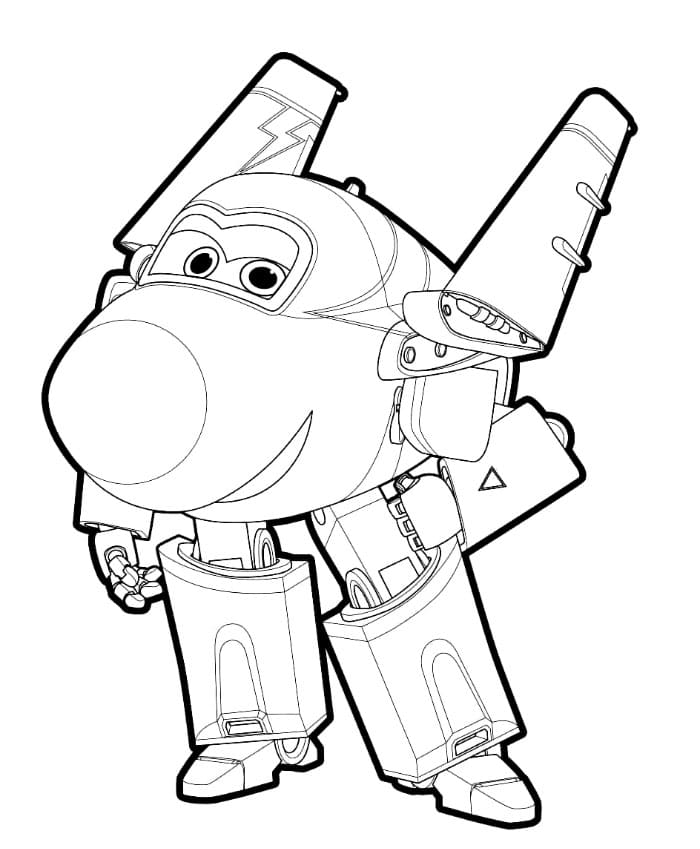 Jerome Super Wings Tegninger til Farvelægning