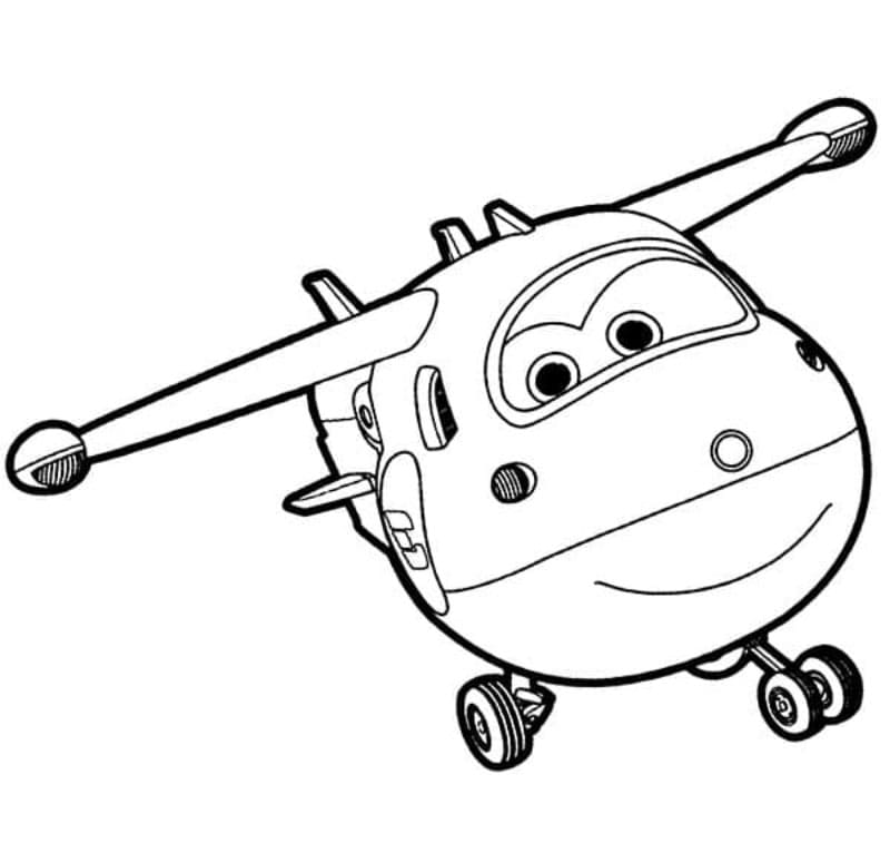 Jett fra Super Wings Tegninger til Farvelægning