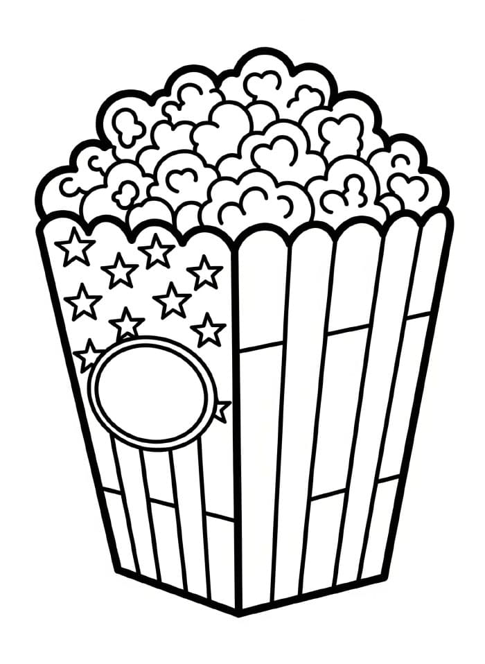 Lækker popcorn Tegninger til Farvelægning
