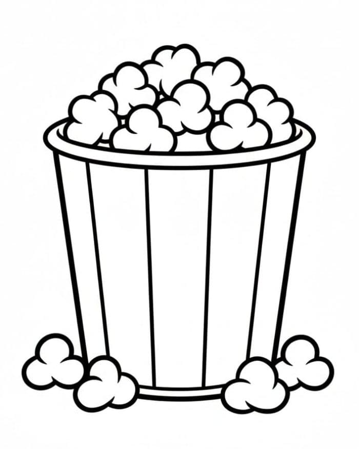 Popcorn Tegninger til Farvelægning