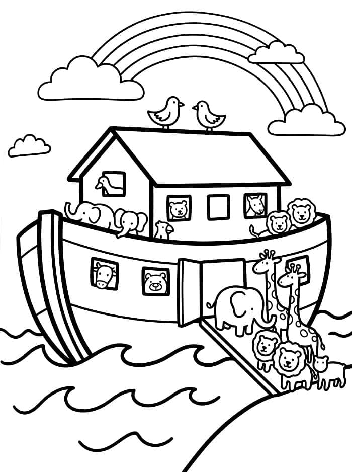 Noas Ark sikker Tegninger til Farvelægning