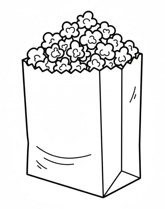 Papirpopcorn Tegninger til Farvelægning