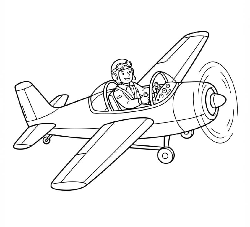 Pilot flyver Tegninger til Farvelægning