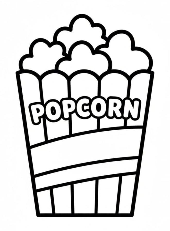Popcorn til børn Tegninger til Farvelægning
