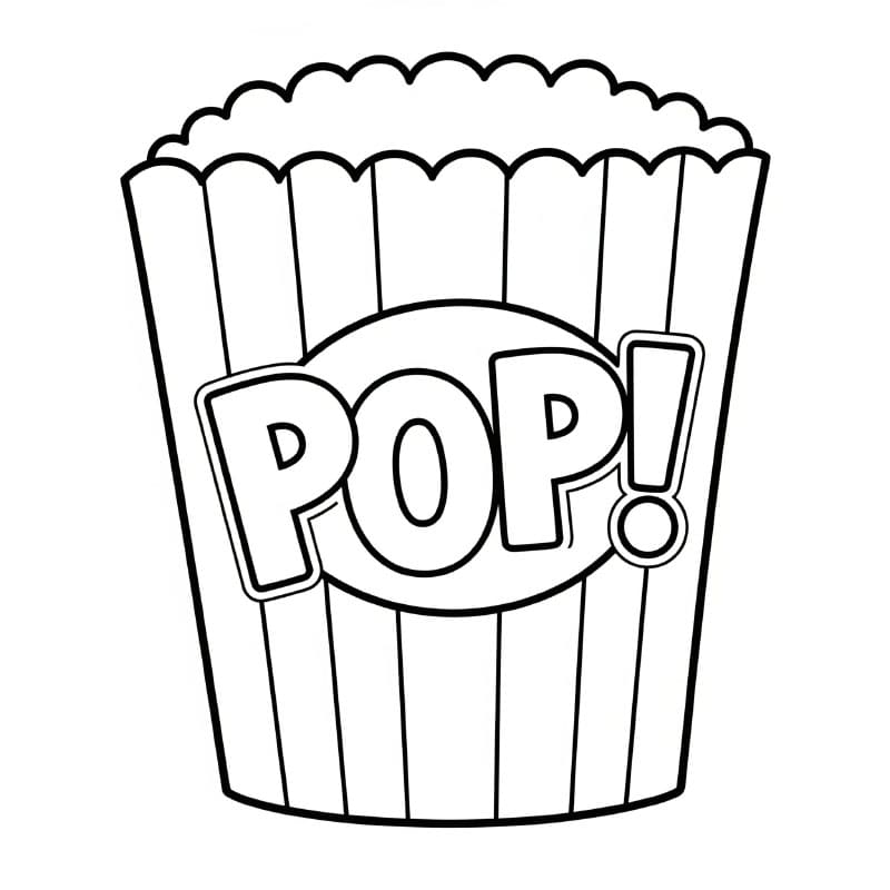 Popcorn til førskolebørn Tegninger til Farvelægning