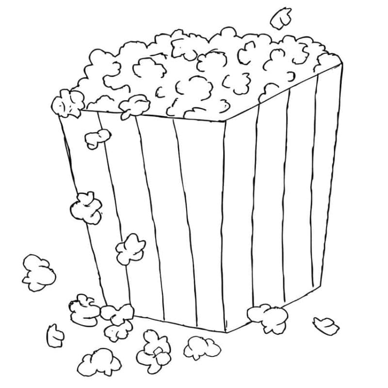 Popcornbillede Tegninger til Farvelægning
