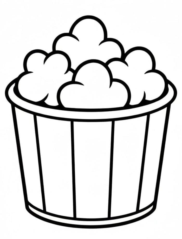 Rund popcorn Tegninger til Farvelægning