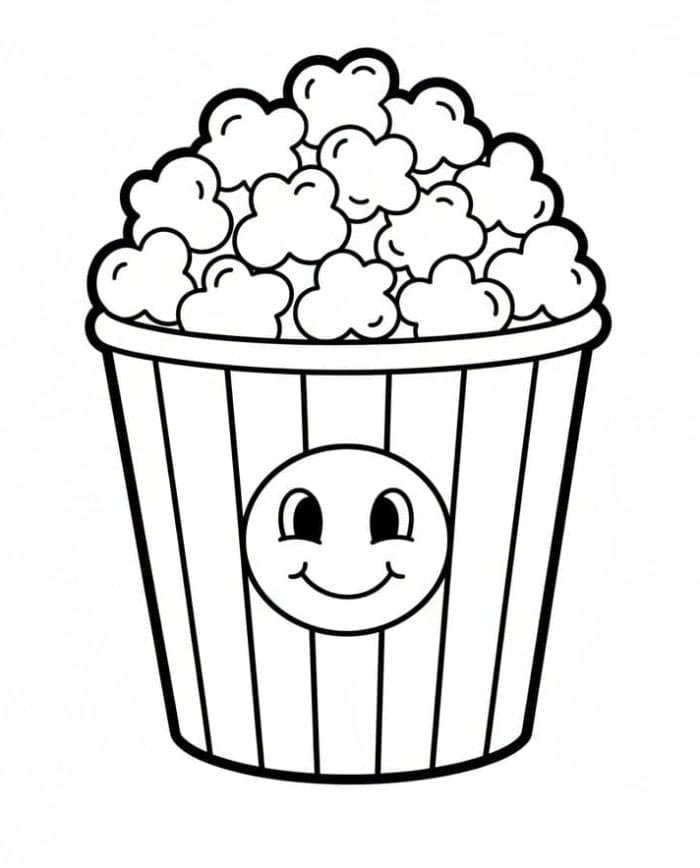 Simpel popcorn Tegninger til Farvelægning