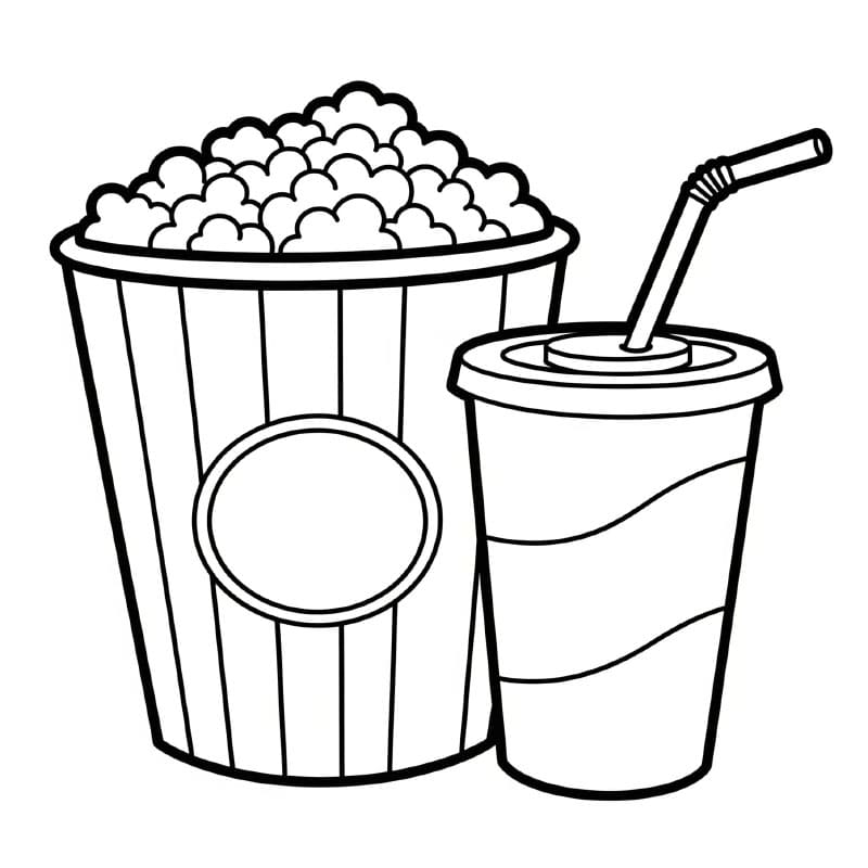 Stjernepopcorn Tegninger til Farvelægning