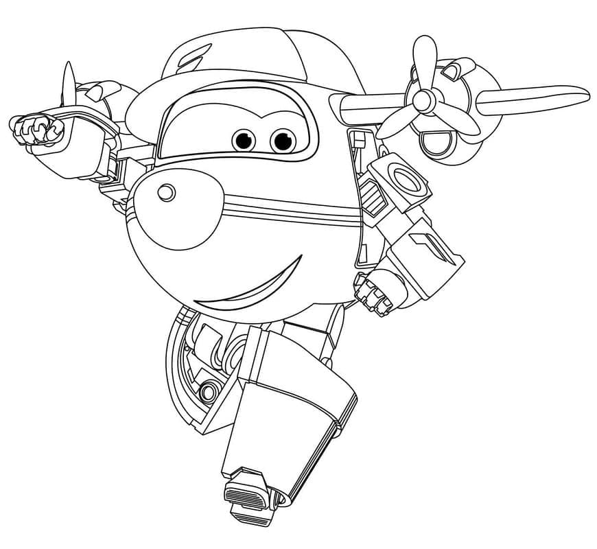 Super Wings Flip Tegninger til Farvelægning