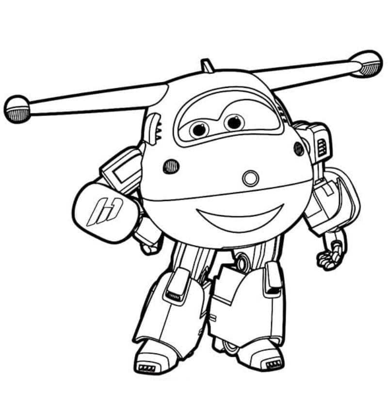 Super Wings Jett Tegninger til Farvelægning