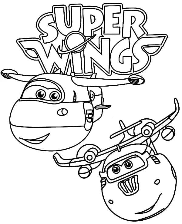 Super Wings Tegninger til Farvelægning