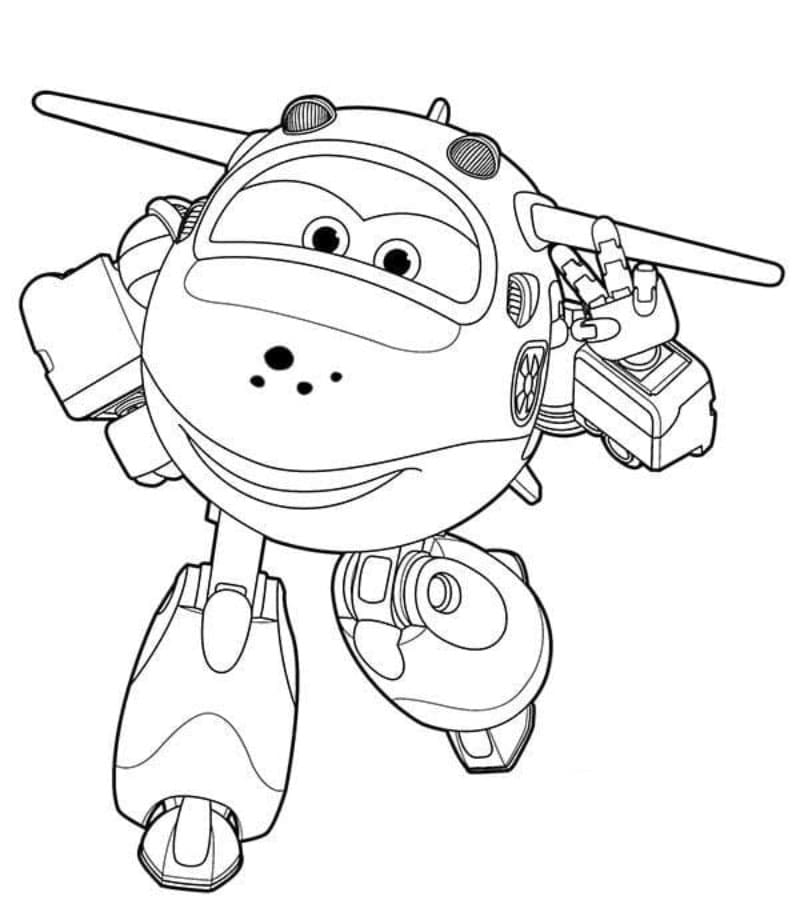 Super Wings Mira Tegninger til Farvelægning