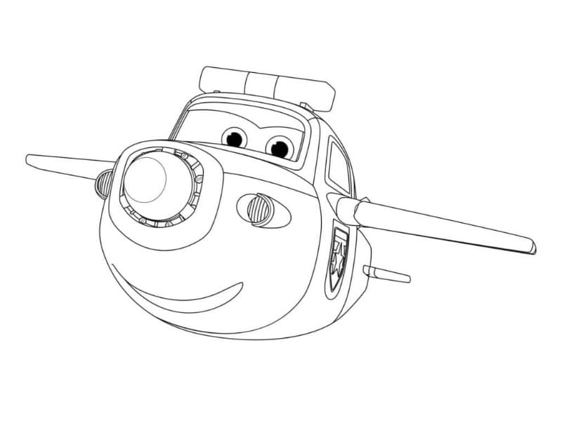 Super Wings Paul Tegninger til Farvelægning