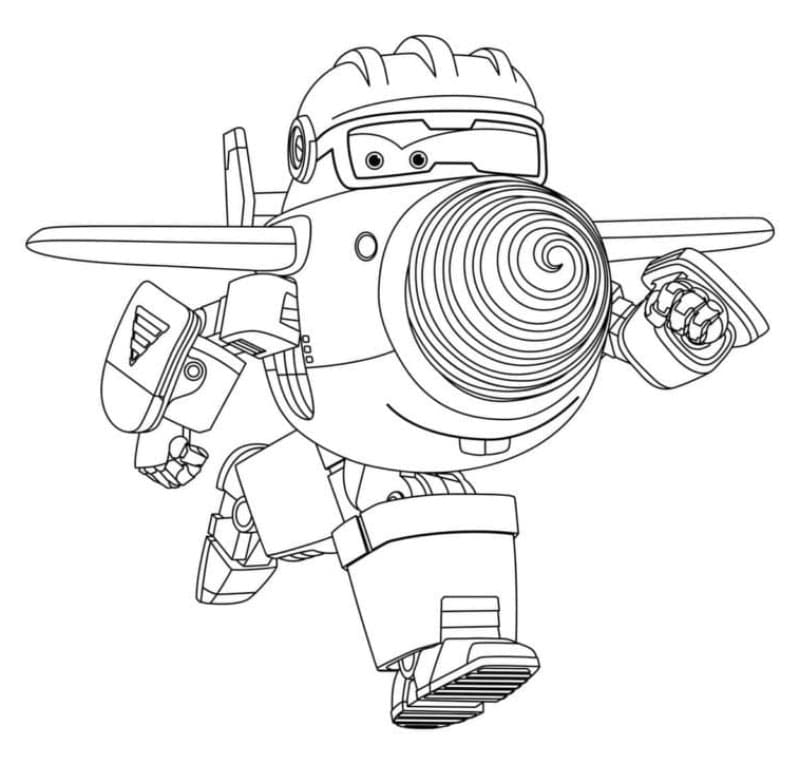 Todd i Super Wings Tegninger til Farvelægning