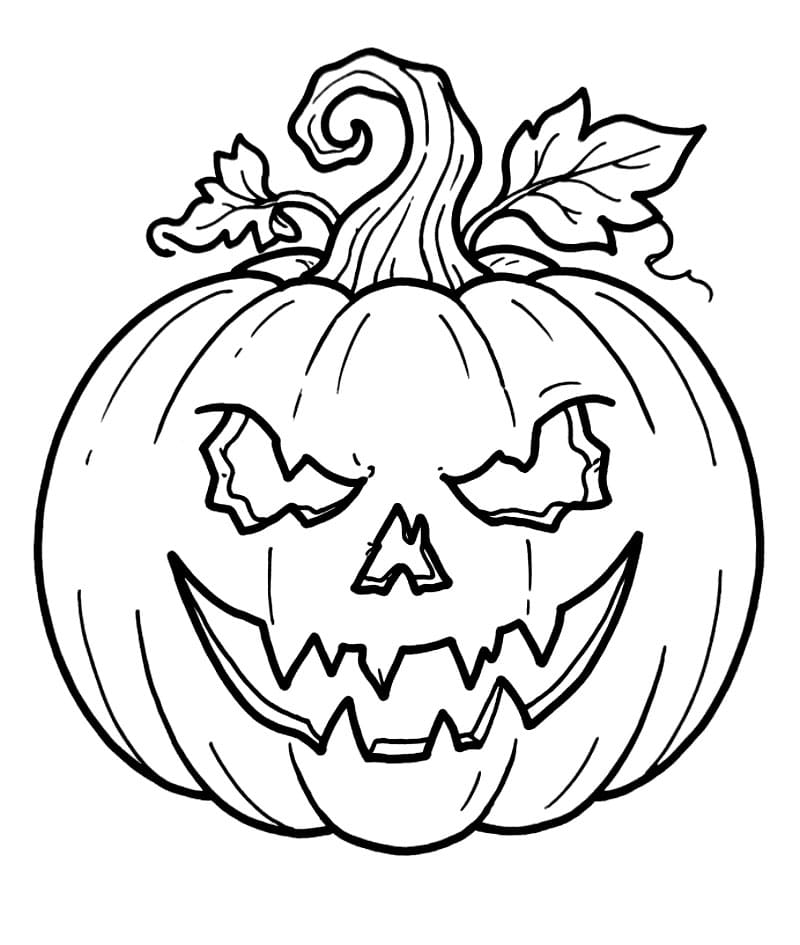 Uhyggeligt Halloween græskar Tegninger til Farvelægning