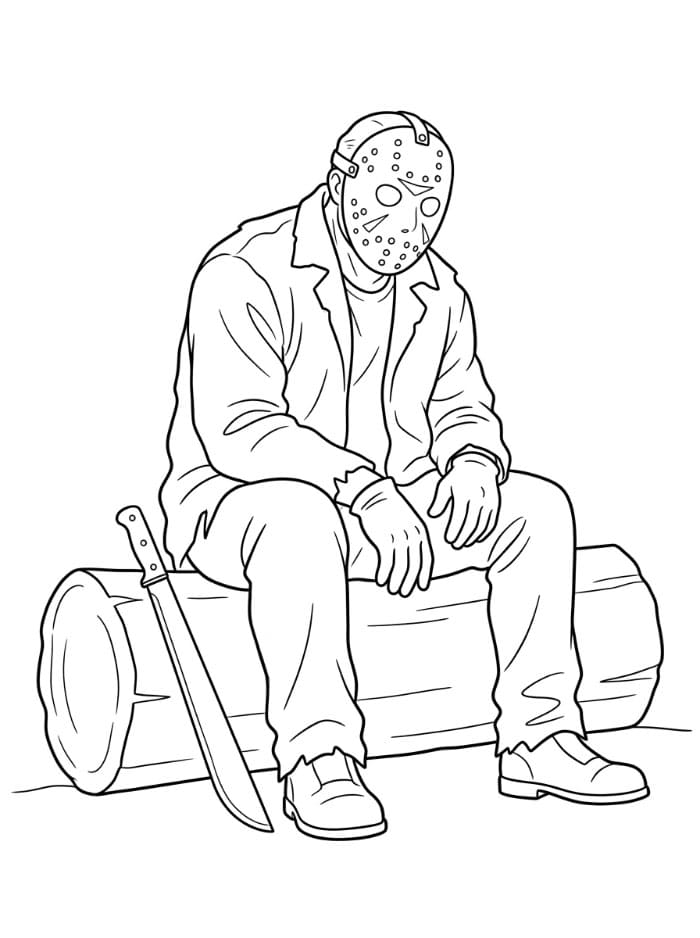 Billede af Jason Voorhees Tegninger til Farvelægning