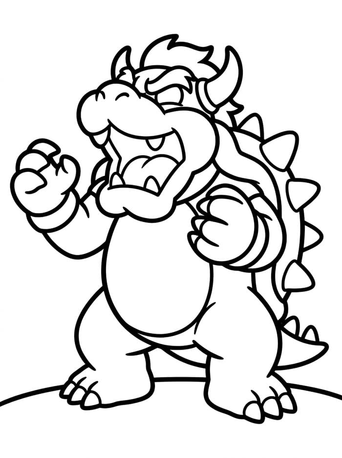 Bowser brøler Tegninger til Farvelægning