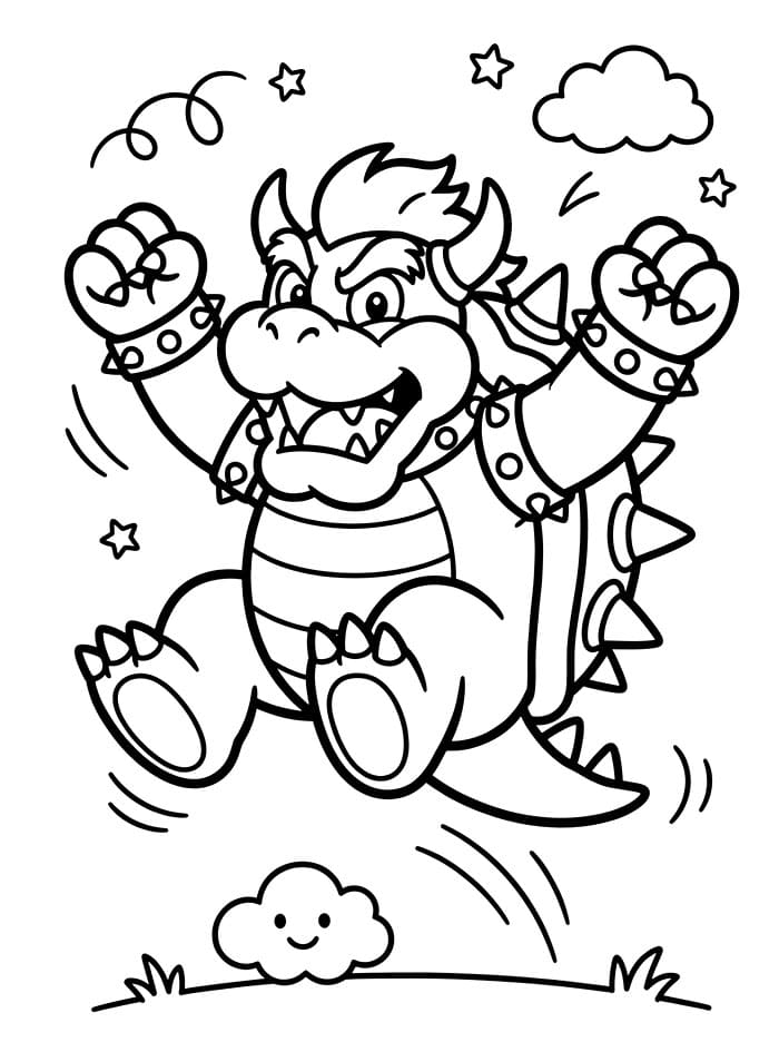 Bowser hopper Tegninger til Farvelægning