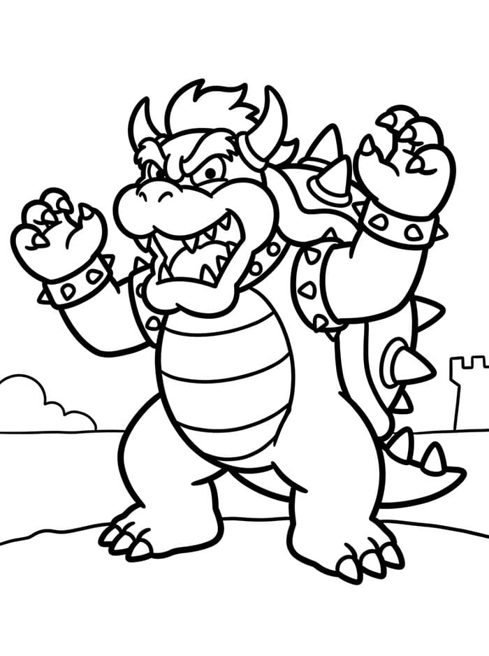 Bowser klar Tegninger til Farvelægning