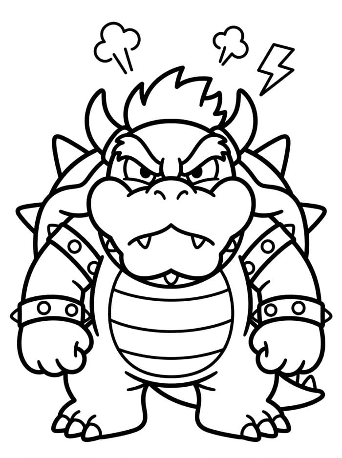 Bowser ser vred ud Tegninger til Farvelægning