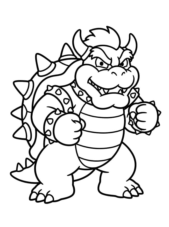 Bowser står stolt Tegninger til Farvelægning