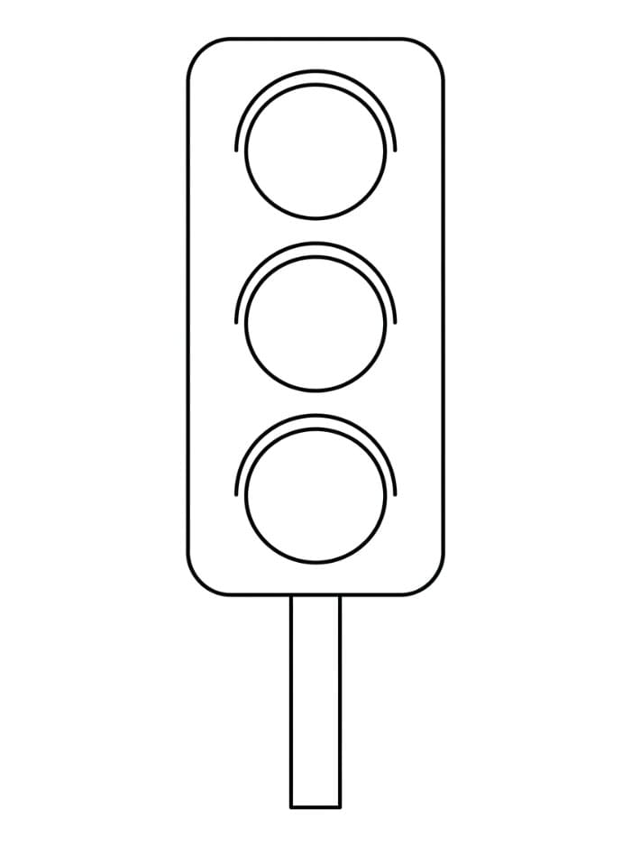 Enkelt trafiklys Tegninger til Farvelægning