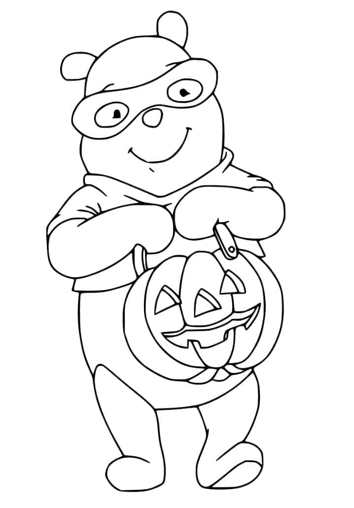 Gratis Peter Plys Disney Halloween Tegninger til Farvelægning