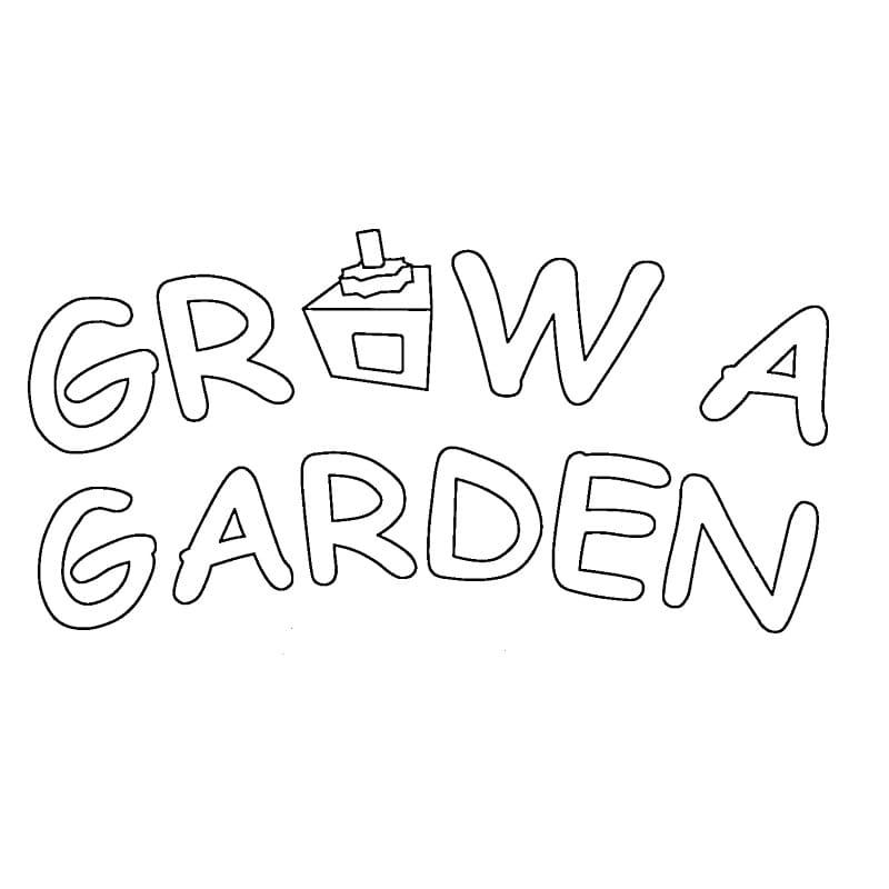 Grow a Garden Logo Tegninger til Farvelægning