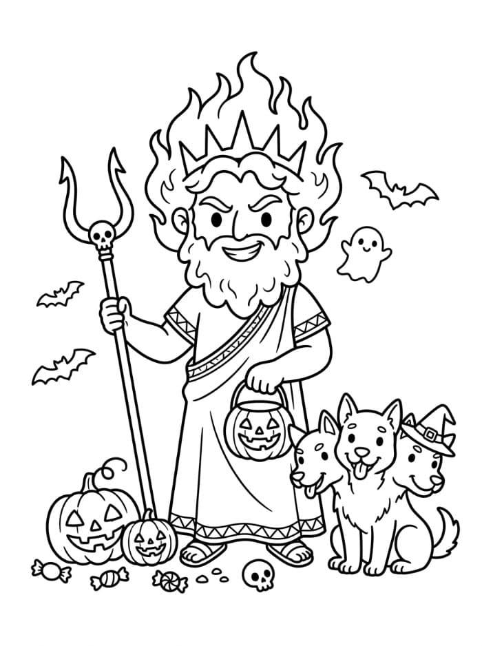Hades Disney Halloween Tegninger til Farvelægning