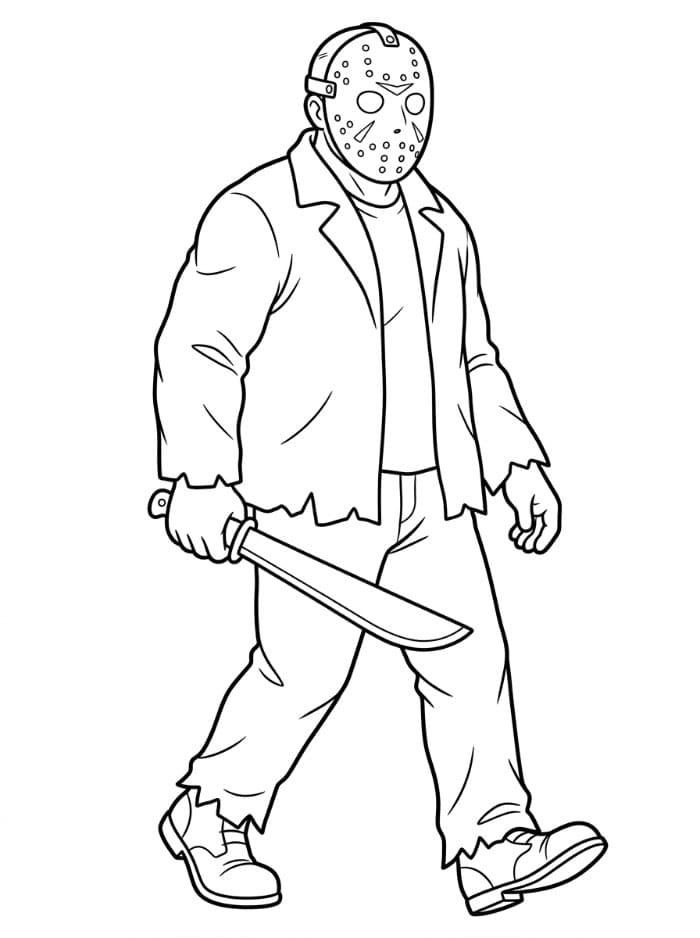 Jason Voorhees Tegninger til Farvelægning