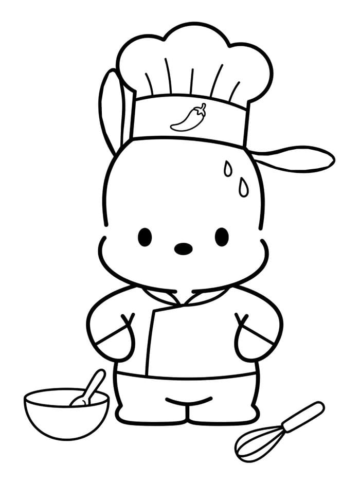 Kokken Pochacco Tegninger til Farvelægning