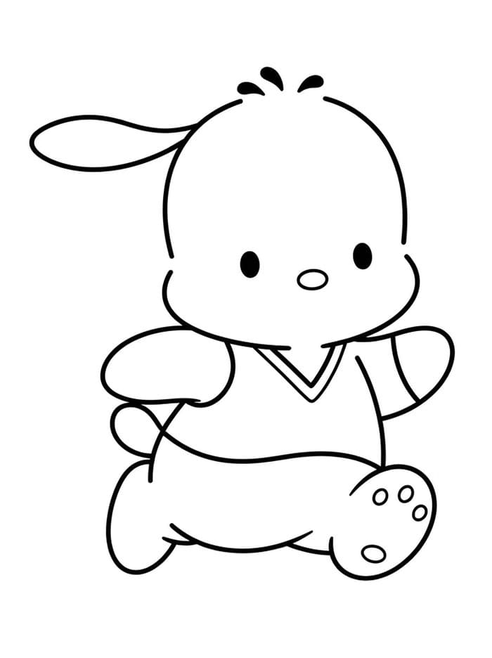 Løbende Pochacco Tegninger til Farvelægning