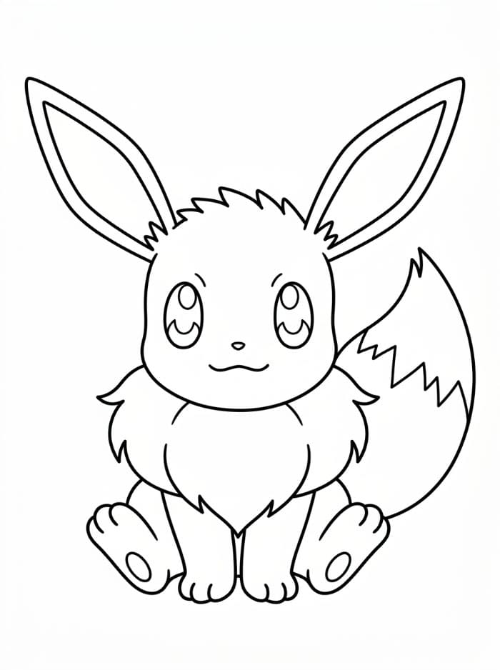 Nem Eevee Tegninger til Farvelægning