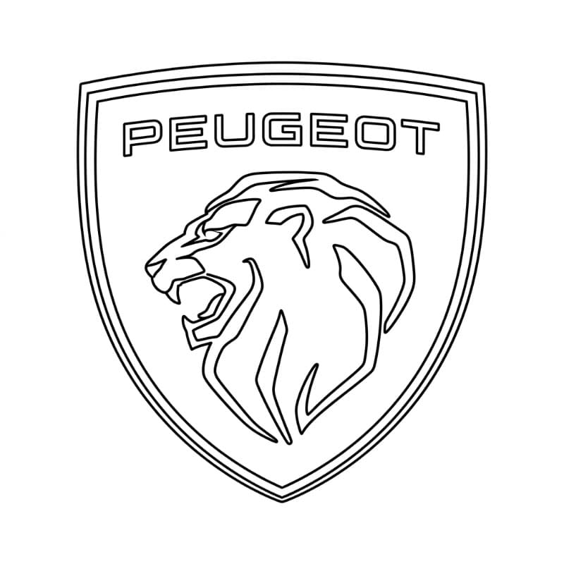 Peugeot Tegninger til Farvelægning