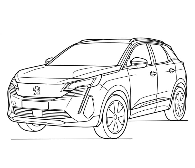 Peugeot 3008 Tegninger til Farvelægning