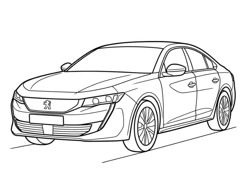 Peugeot 508 Tegninger til Farvelægning