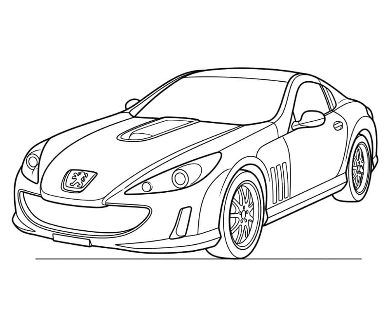 Peugeot 907 Tegninger til Farvelægning