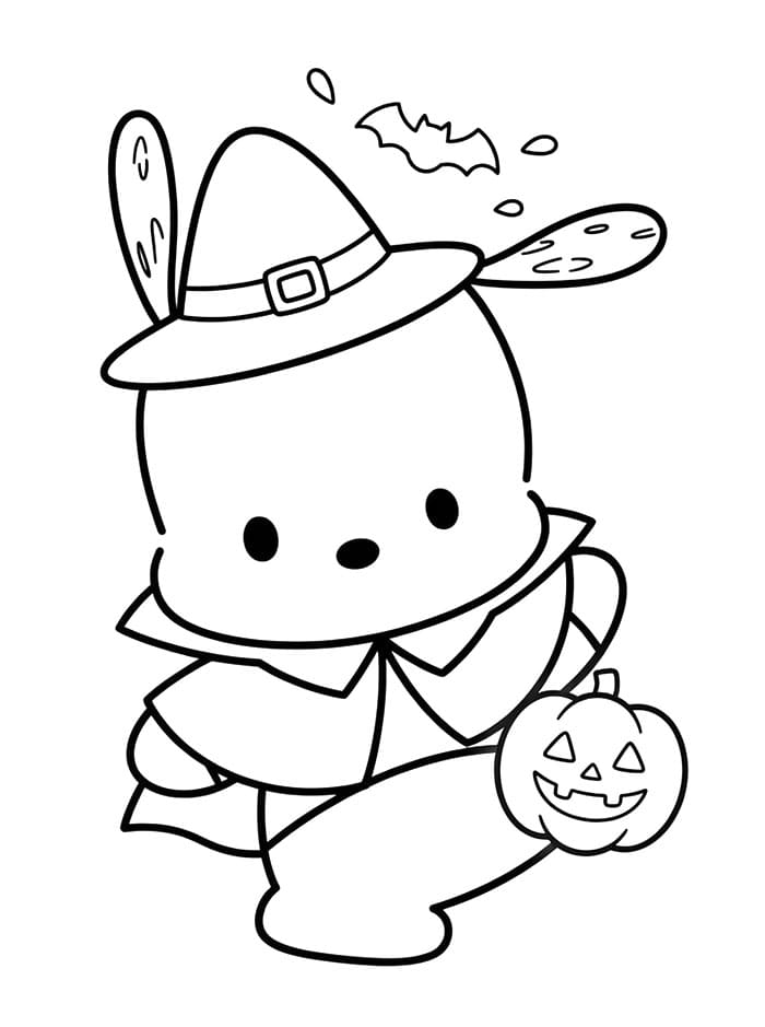 Pochacco Halloween Tegninger til Farvelægning