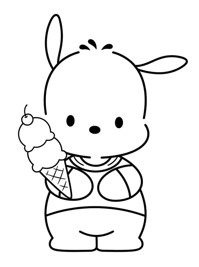 Pochacco holder is Tegninger til Farvelægning