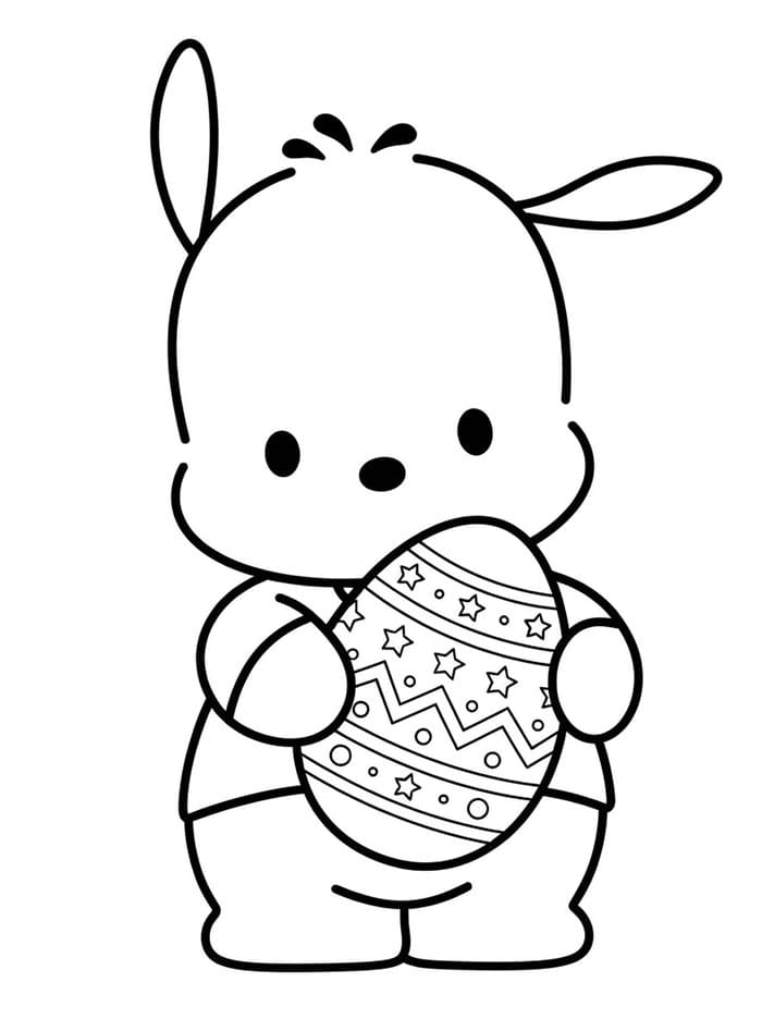 Pochacco og faldende blade Tegninger til Farvelægning