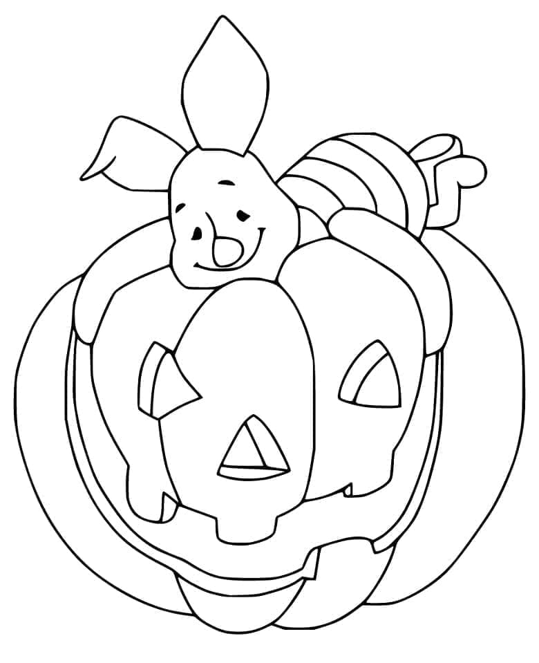 Sød Grisling Disney Halloween Tegninger til Farvelægning