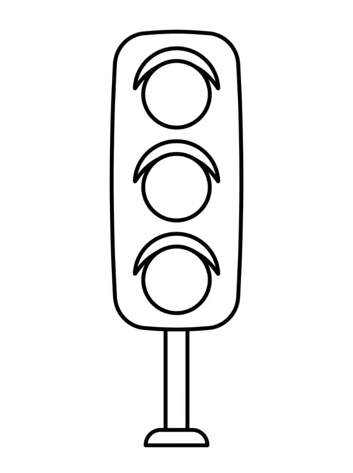 Trafiklys til børn Tegninger til Farvelægning